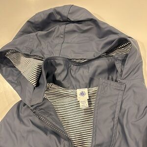 Petit Bateau toddler size 3 rain coat in navy.